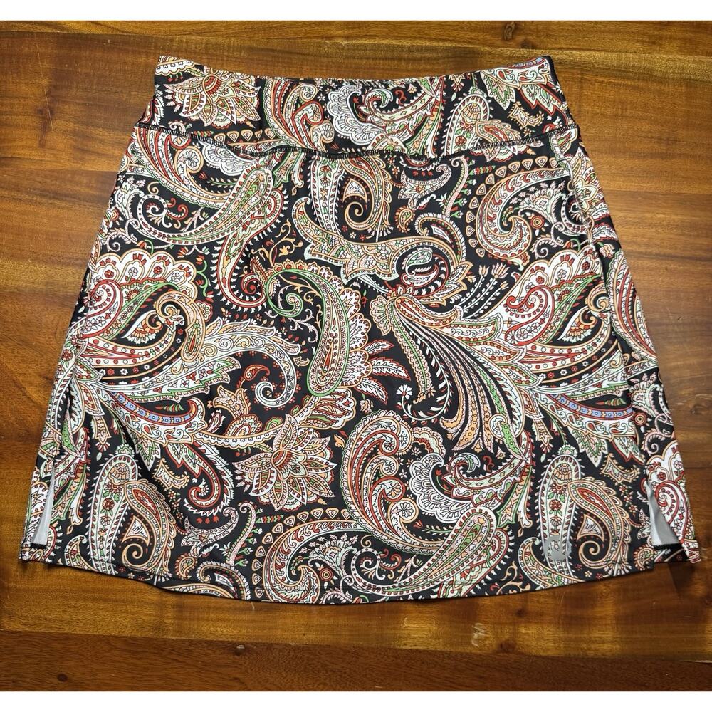 Moteepi Women’s Paisley Athletic Golf Tennis Skort Skirt Sz Large